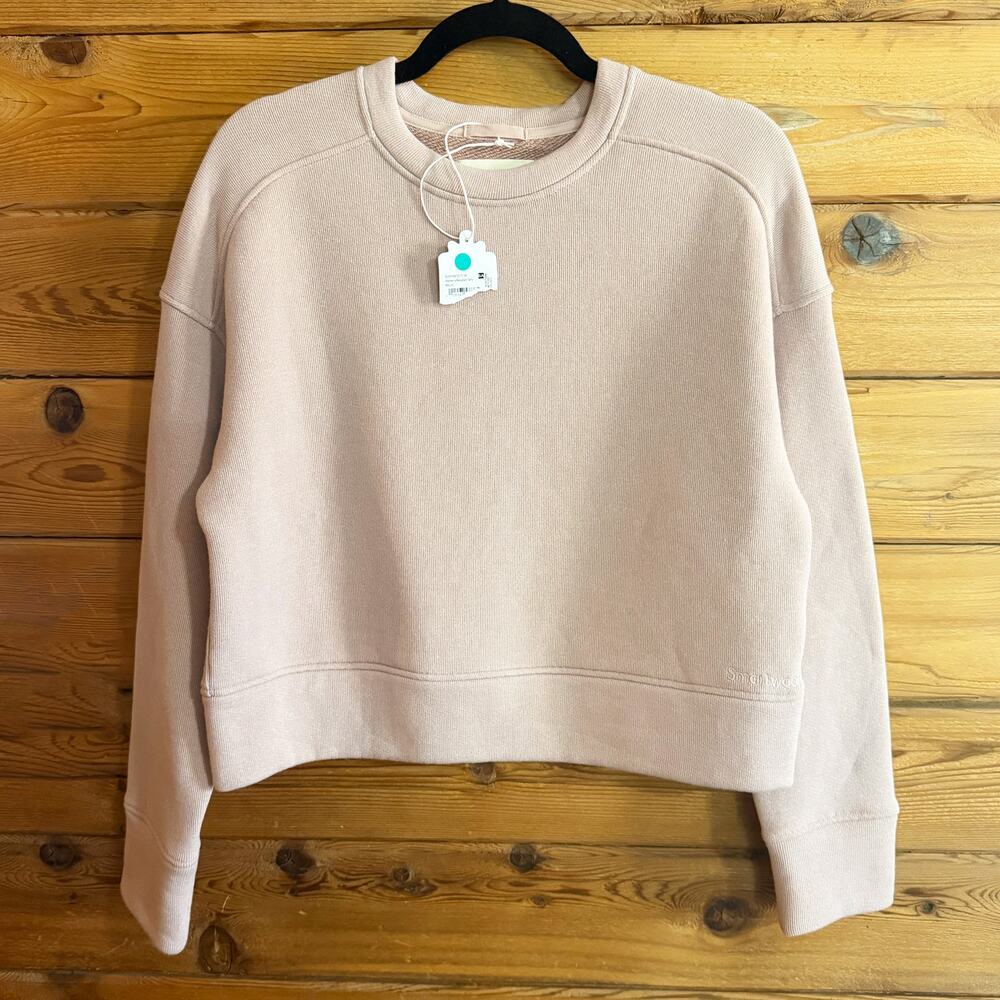 Smartwool NWT Cropped Crewneck Sweatshirt Medium Pink